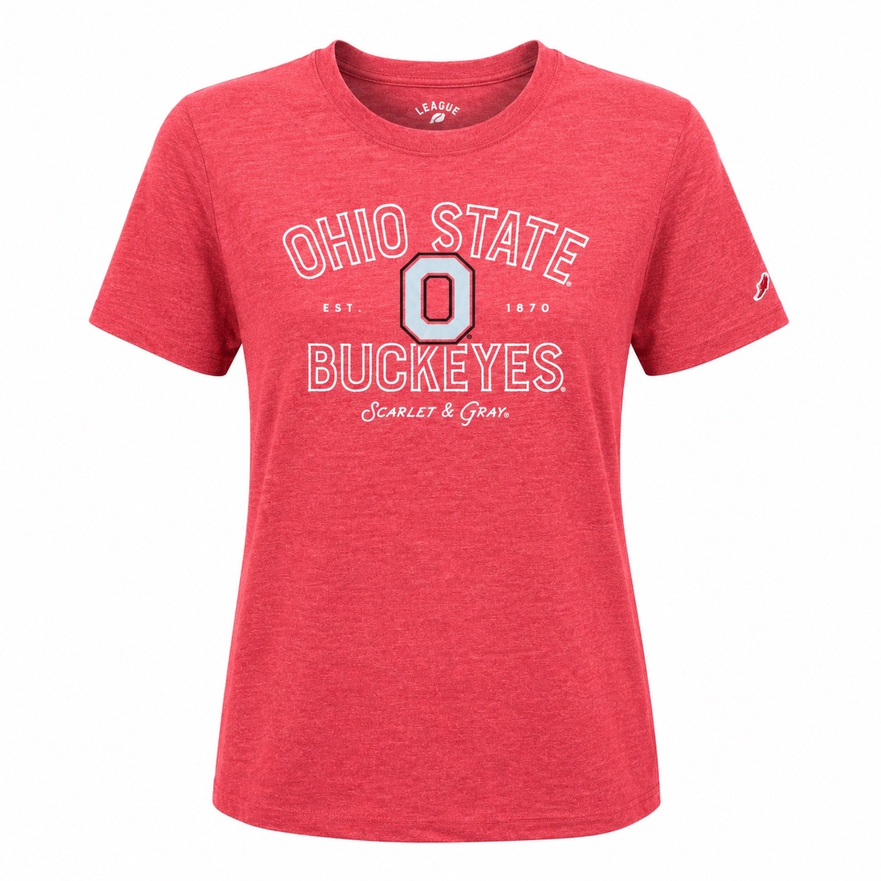 Ohio State Buckeyes Women Xl T-Shirt Heather Red New Sporty Streetwear Game